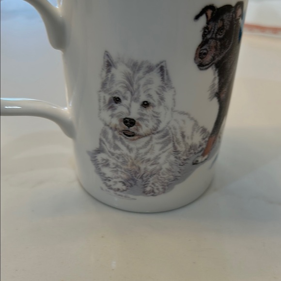 Fine bone English China Roy Kirkham White and Black Dog mug - Picture 7 of 10